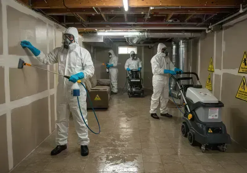 Basement Moisture Removal and Structural Drying process in Yakima County, WA